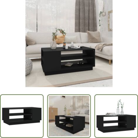 vidaXL Tavolino moderno -  Tavolino da Salotto Nero 102x55x43 cm in Truciolato