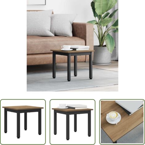vidaXL Tavolino moderno -  Tavolino da salotto Rovere Artigianale 40 x 40 x 36 cm