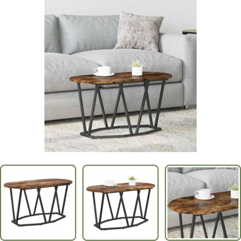 vidaXL Tavolino moderno -  Tavolino da salotto Rovere fumé 80 x 40 x 40.5 cm