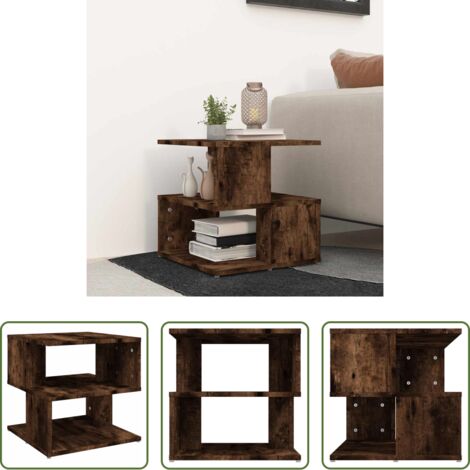 vidaXL Tavolino moderno -  Tavolino da Salotto Rovere Fumo 40x40x40cm in Legno Multistrato