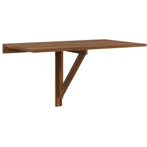 vidaXL Tavolino Muro Pieghevole Rovere Marrone 100x60x56cm Multistrato
