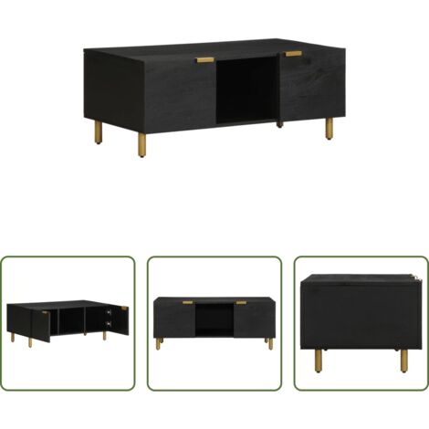 vidaXL Tavolino nero -  Tavolino da Salotto Nero 100x54x40 cm in Legno Multistrato