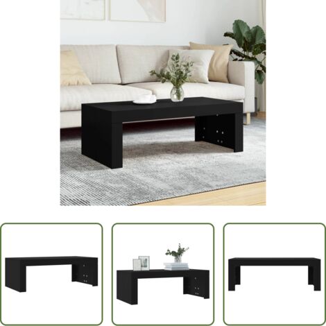 vidaXL Tavolino nero -  Tavolino da Salotto Nero 102x50x36 cm in Legno Multistrato