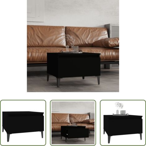 vidaXL Tavolino nero -  Tavolino Nero 50x46x35 cm in Legno Multistrato
