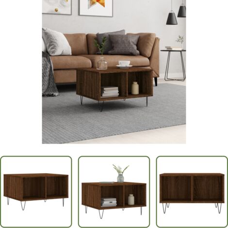 vidaXL Tavolino Rovere Marrone -  Tavolino da Salotto Rovere Marrone 60x50x36,5 cm in Multistrato