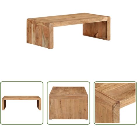 vidaXL Tavolino rustico -  Tavolino da Salotto 110x55x35 cm in Legno Massello di Acacia