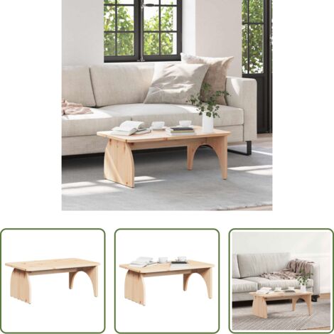vidaXL Tavolino rustico -  Tavolino da salotto Naturale 80 x 50 x 31 cm