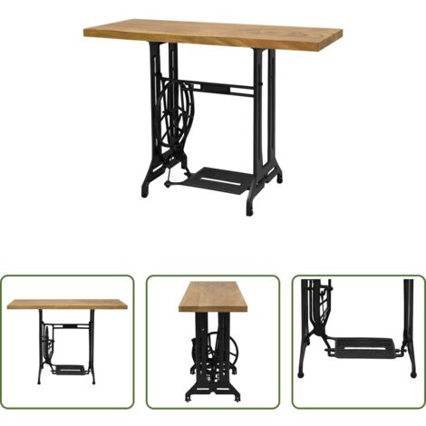 vidaXL Tavolino rustico -  Tavolo Consolle Stile Macchina da Cucire 110x40x75 cm