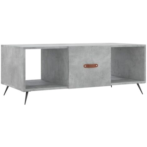 vidaXL Tavolino Salotto Grigio Cemento 102x50x40 cm Legno Multistrato