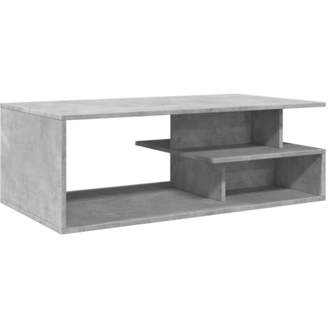 vidaXL Tavolino Salotto Grigio Cemento 102x55x35 cm Legno Multistrato