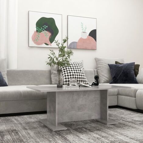 vidaXL Tavolino Salotto Grigio Cemento 103,5x60x40cm Legno Multistrato