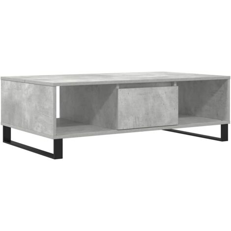 vidaXL Tavolino Salotto Grigio Cemento 104x60x35 cm Legno Multistrato