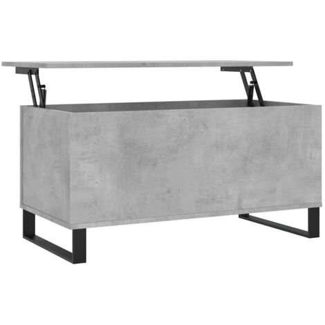 vidaXL Tavolino Salotto Grigio Cemento 90x44,5x45 cm Legno Multistrato