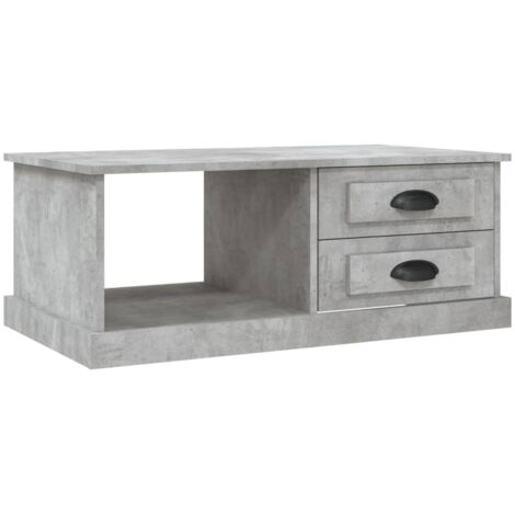 vidaXL Tavolino Salotto Grigio Cemento 90x50x35 cm Legno Multistrato