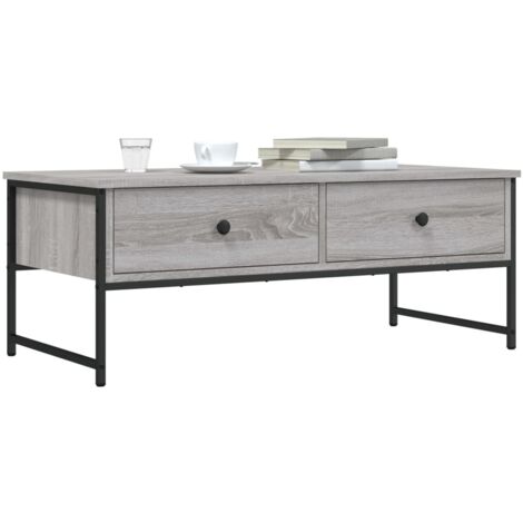 vidaXL Tavolino Salotto Grigio Sonoma 101x49x39,5 cm Legno Multistrato