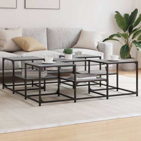 vidaXL Tavolino Salotto Grigio Sonoma 121x121x40 cm Legno