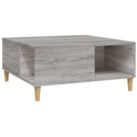 vidaXL Tavolino Salotto Grigio Sonoma 80x80x36,5 cm Legno Multistrato