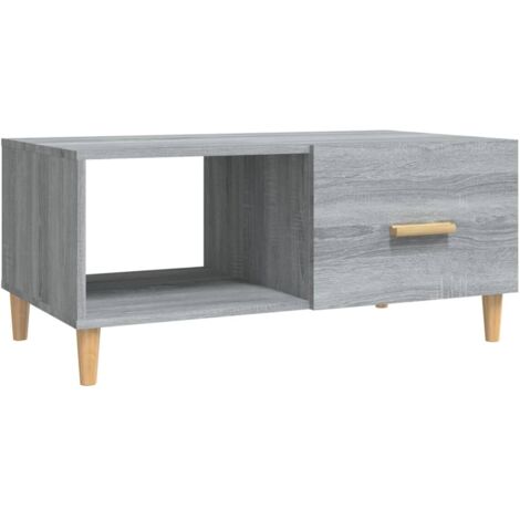 vidaXL Tavolino Salotto Grigio Sonoma 89,5x50x40 cm Legno Multistrato