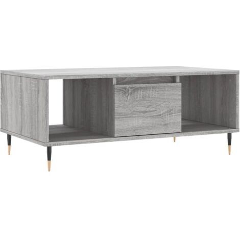 vidaXL Tavolino Salotto Grigio Sonoma 90x50x36,5 cm Legno Multistrato