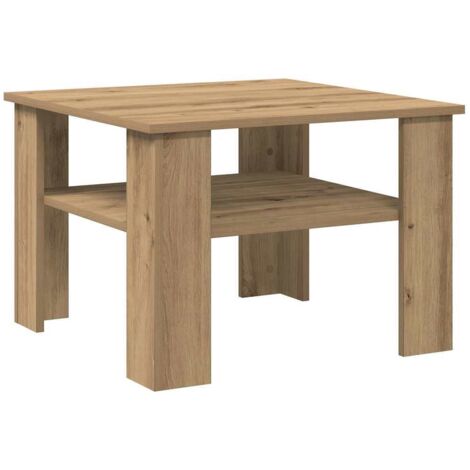 vidaXL Tavolino Salotto Rovere Artigianale 60x60x42 cm in Truciolato