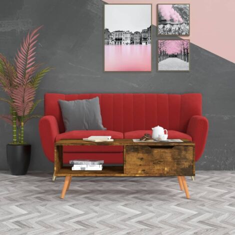 vidaXL Tavolino Salotto Rovere Fumo 100x49,5x43 cm Legno Multistrato