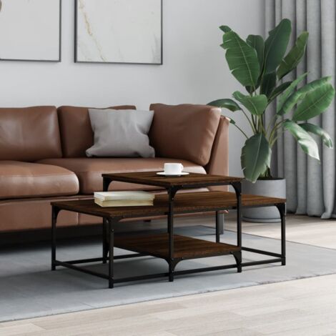 vidaXL Tavolino Salotto Rovere Marrone 102x60x45cm Legno Multistrato