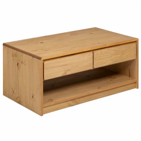 vidaXL Tavolino Salotto SAUDA Rovere 99x55x45 cm Legno Massello Pino