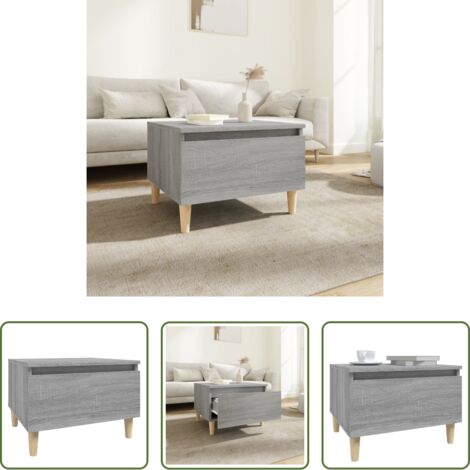 vidaXL Tavolino scandinavo -  Tavolino Grigio Sonoma 50x46x35 cm in Legno Multistrato
