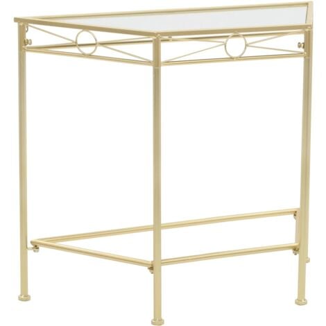 vidaXL Tavolino Vintage in Metallo 87x34x73 cm Oro