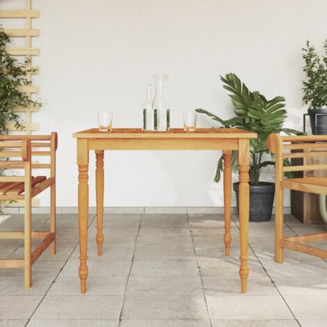 vidaXL Tavolo Batavia 85x85x75 cm Legno Massello di Teak