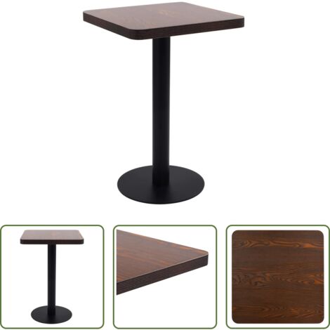 vidaXL Tavolo Bistrot Marrone Scuro -  Tavolo da Bistrot Marrone Scuro 50x50 cm in MDF
