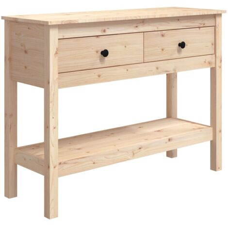 Tavolino Windsor Con Cassetto | Legno Bianco 74x50x34 Cm | Per Corridoio, Camera O Soggiorno | Assemblaggio Facile - Foto 6