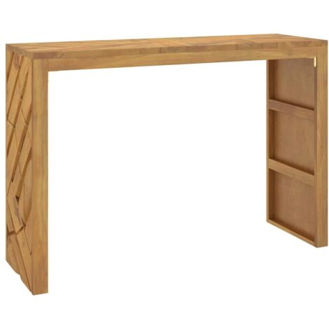 vidaXL Tavolo Consolle 110x35x75 cm in Legno Massello di Teak
