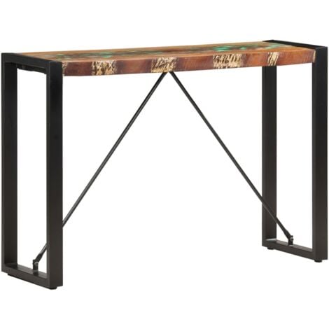 vidaXL Tavolo Consolle 110x35x76 cm in Legno Massello di Recupero