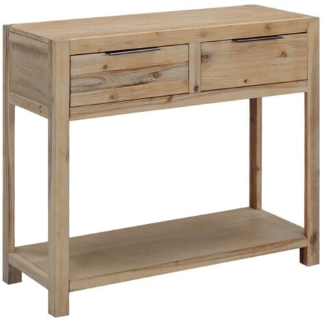 vidaXL Tavolo Consolle 82x33x73 cm in Legno Massello di Acacia