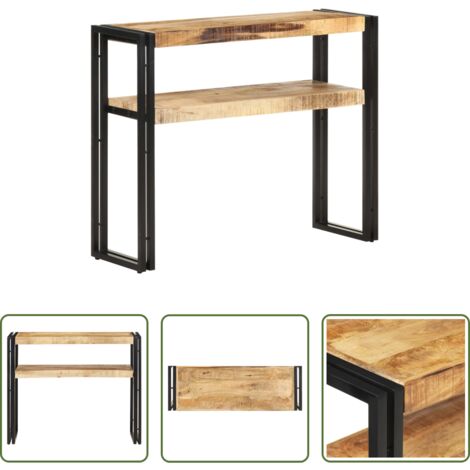 vidaXL  -  Tavolo Consolle 90x30x75 cm in Legno di Mango Grezzo