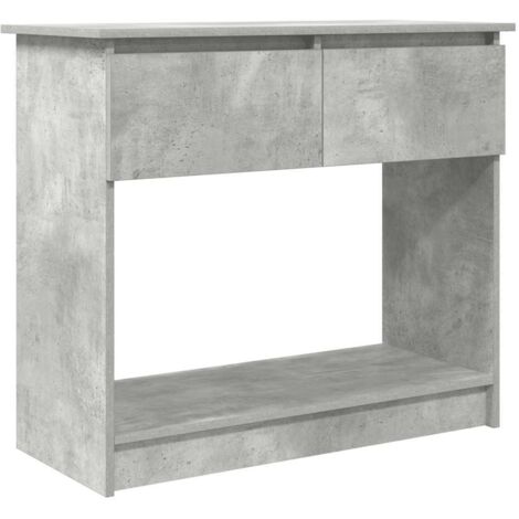 vidaXL Tavolo Consolle con Cassetti Grigio Cemento 85,5x38,5x74,5
