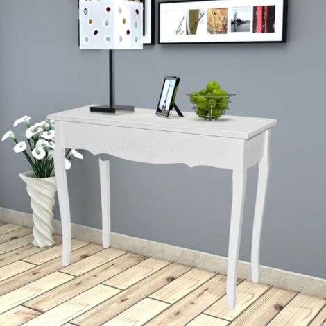 vidaXL Tavolo Consolle da Trucco Bianco