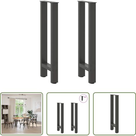 Gambe quadrato. Piedini da tavolo per mobili e scrivania in acciaio nero 10cm 4-pack | Leroy Merlin