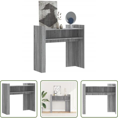 vidaXL Tavolo consolle grigio sonoma -  Tavolo Consolle Rovere Sonoma 100x35x90 cm in Legno Multistrato
