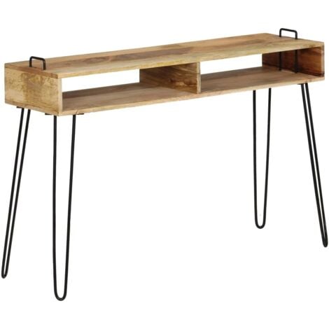 vidaXL Tavolo Consolle in Legno Massello di Mango 115x35x76 cm