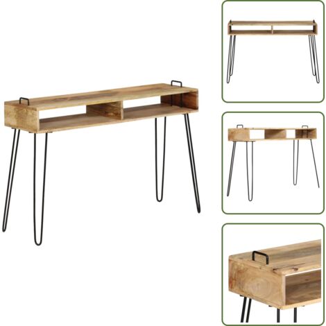 - vidaXL Tavolo Consolle in Legno Massello di Mango 115x35x76 cm -