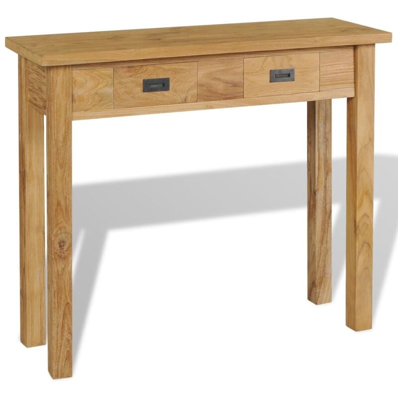 Vidaxl - Tavolo Consolle, Tavolo da ingresso in Legno Massello di Teak 90x30x80 cm