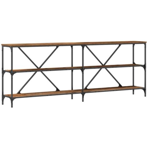 vidaXL Tavolo consolle Marrone 200 x 30 x 75 cm Legno multistrato