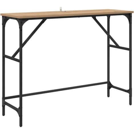 vidaXL Tavolo consolle Rovere artigianale 100 x 32 x 75 cm