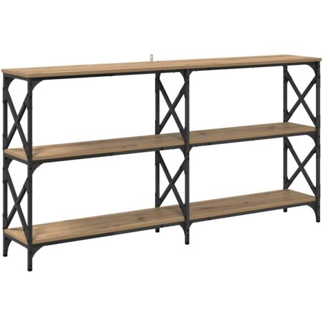 vidaXL Tavolo consolle Rovere artigianale 156 x 28 x 80,5 cm