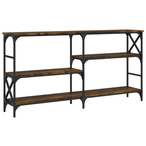 vidaXL Tavolo Consolle Rovere Fumo 150x29x76,5 cm in Legno Multistrato