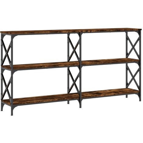 vidaXL Tavolo Consolle Rovere Fumo 156x28x80,5 cm in Legno Multistrato