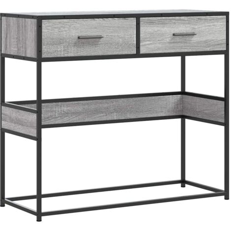 vidaXL Tavolo Consolle Rovere Sonoma 90x35x80 cm in Legno Multistrato