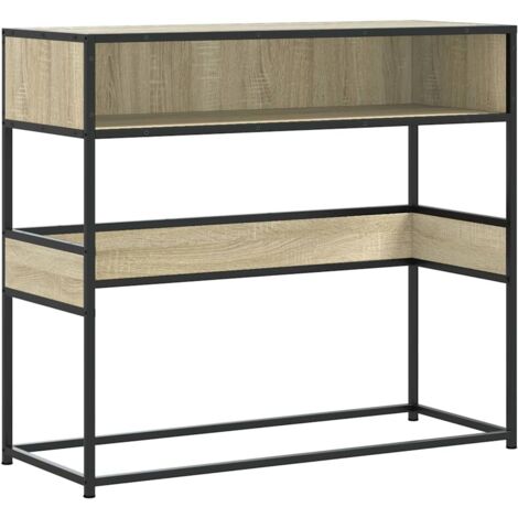 vidaXL Tavolo Consolle Rovere Sonoma 90x35x80 cm in Legno Multistrato